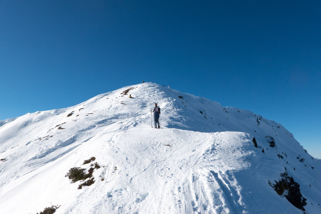 kurz vorm Gipfel am Brechhorn Skitour im Brixental