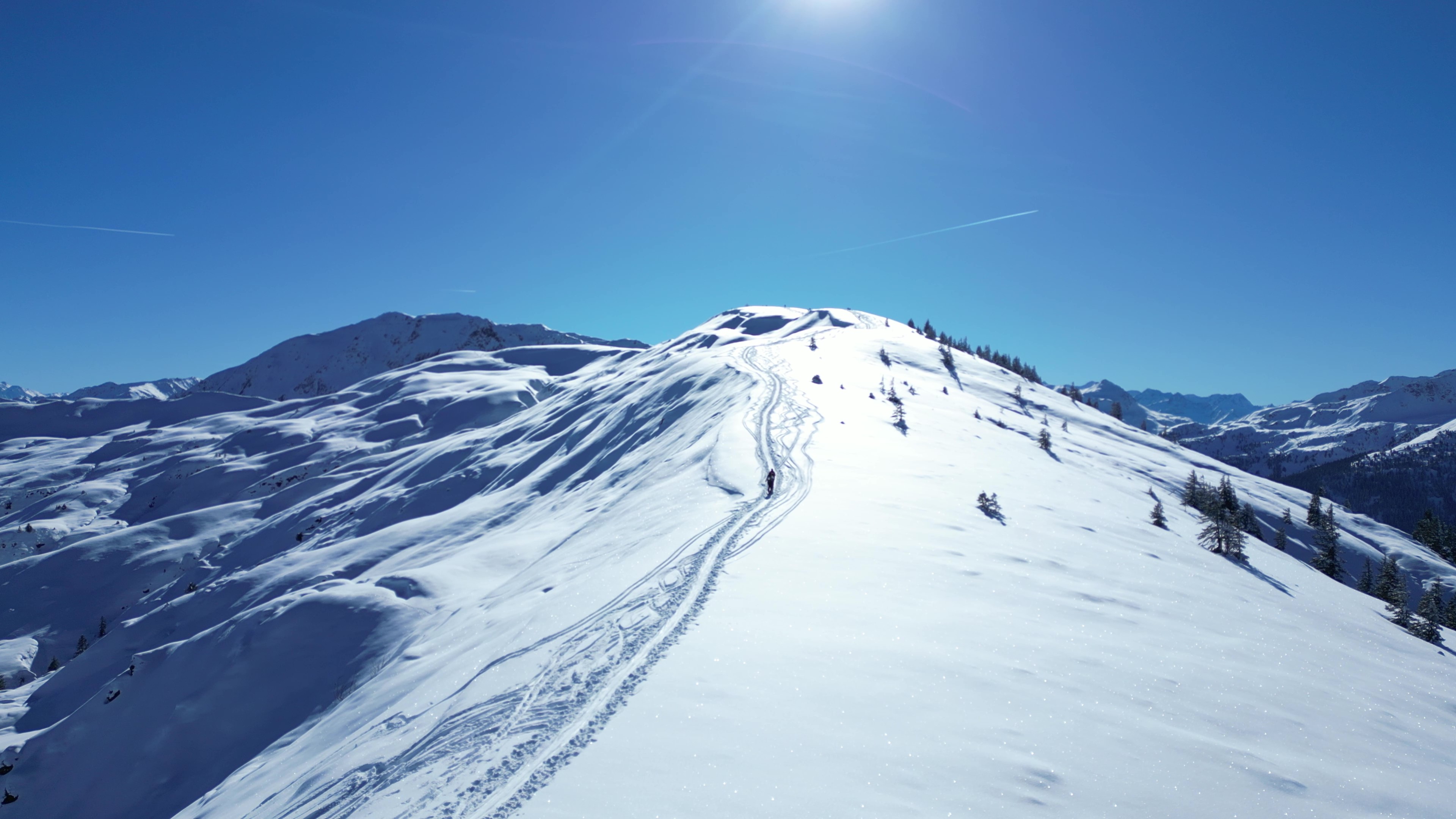 Gipfelkamm am Lodron im Winter