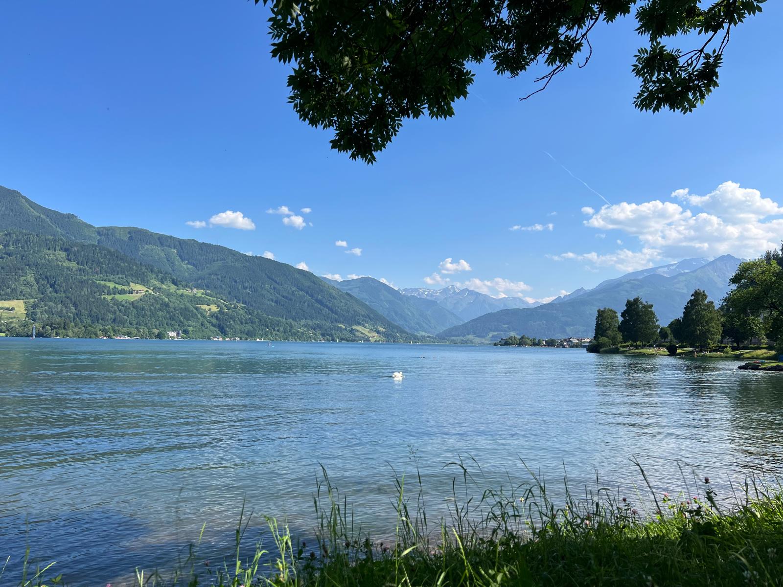 Der Zeller See mit dem Bike.