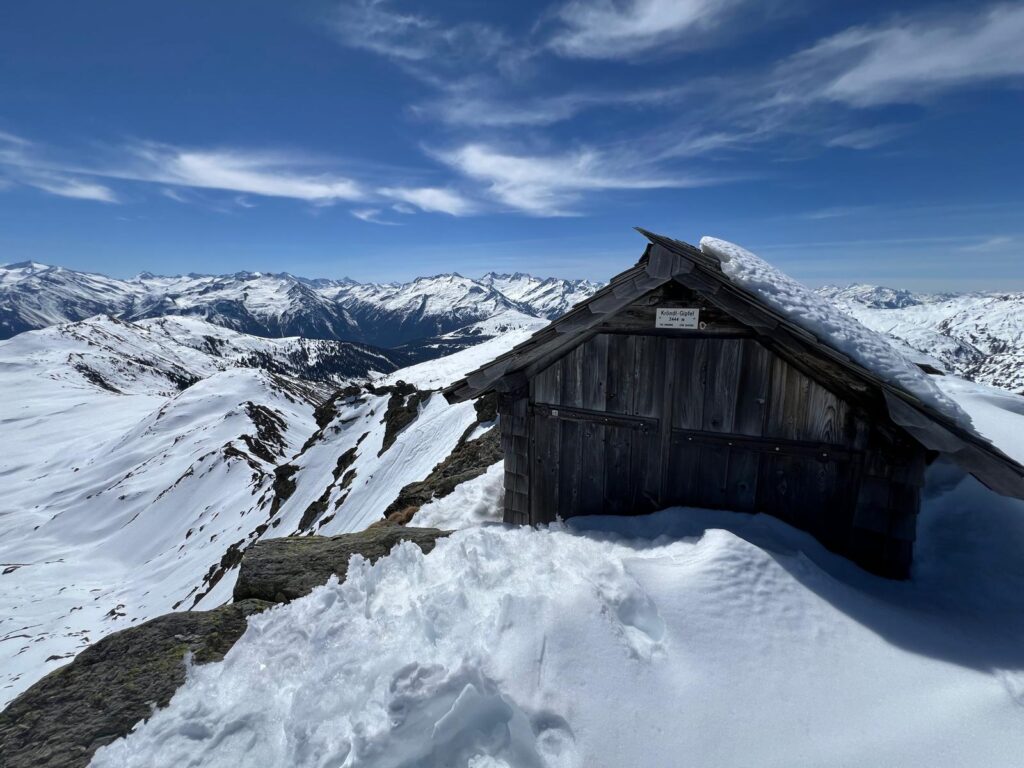 Gipfel vom Kröndlhorn bei einer Skitour
