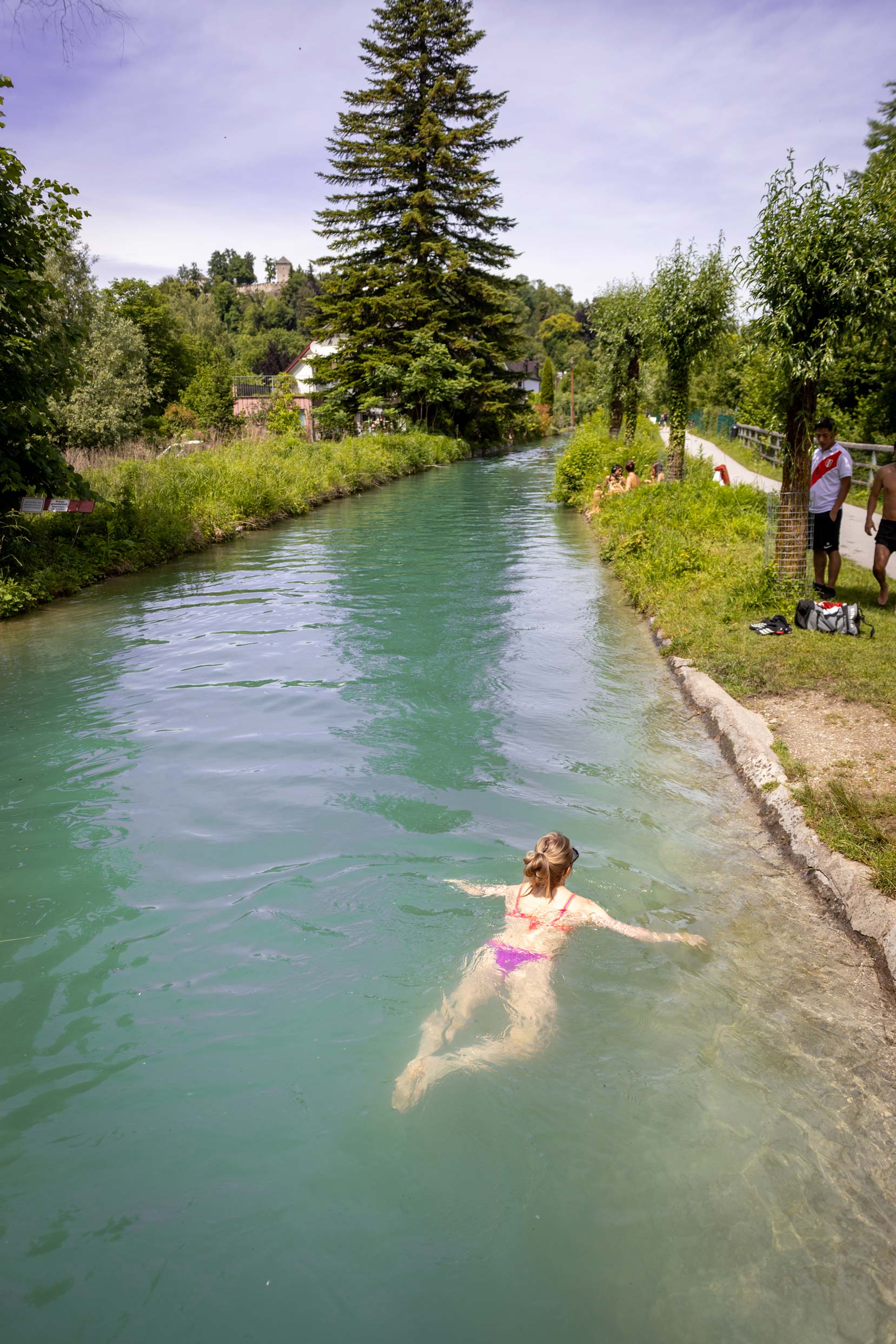 Baden im Salzburger Almkanal