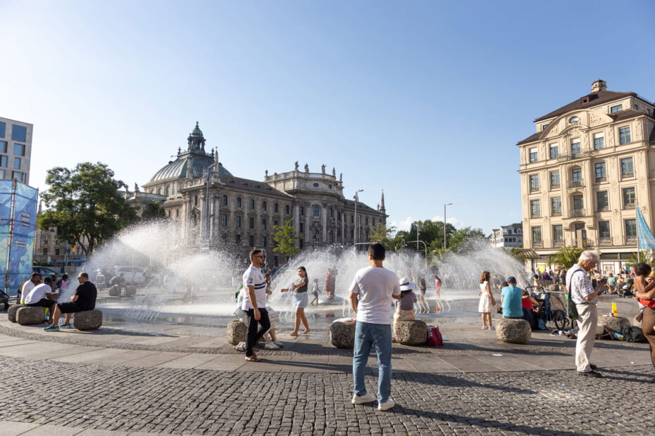 Der Brunnen am Stachus.