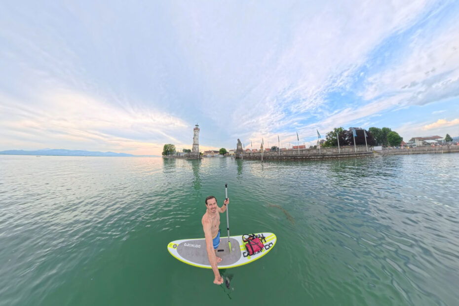 Mit dem SUP am Bodensee vor Lindau