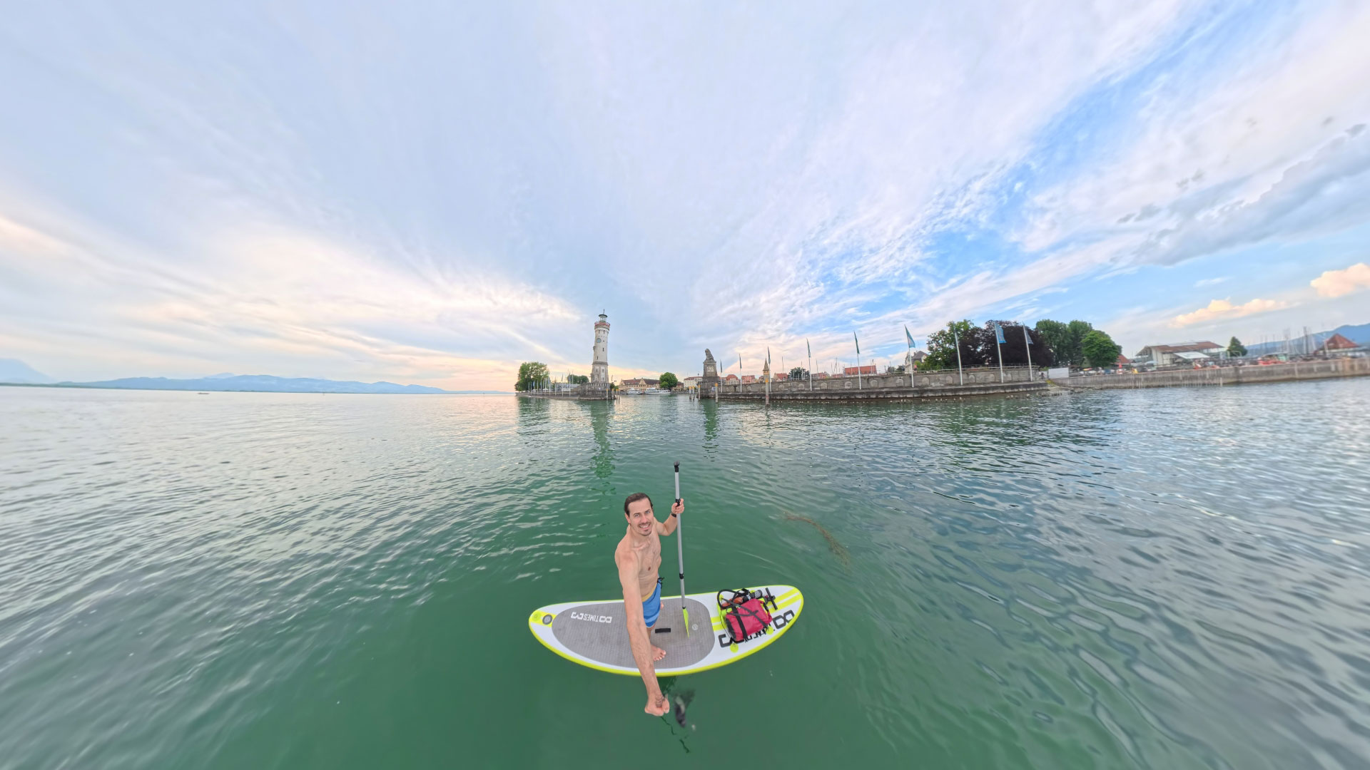 Mit dem SUP am Bodensee vor Lindau
