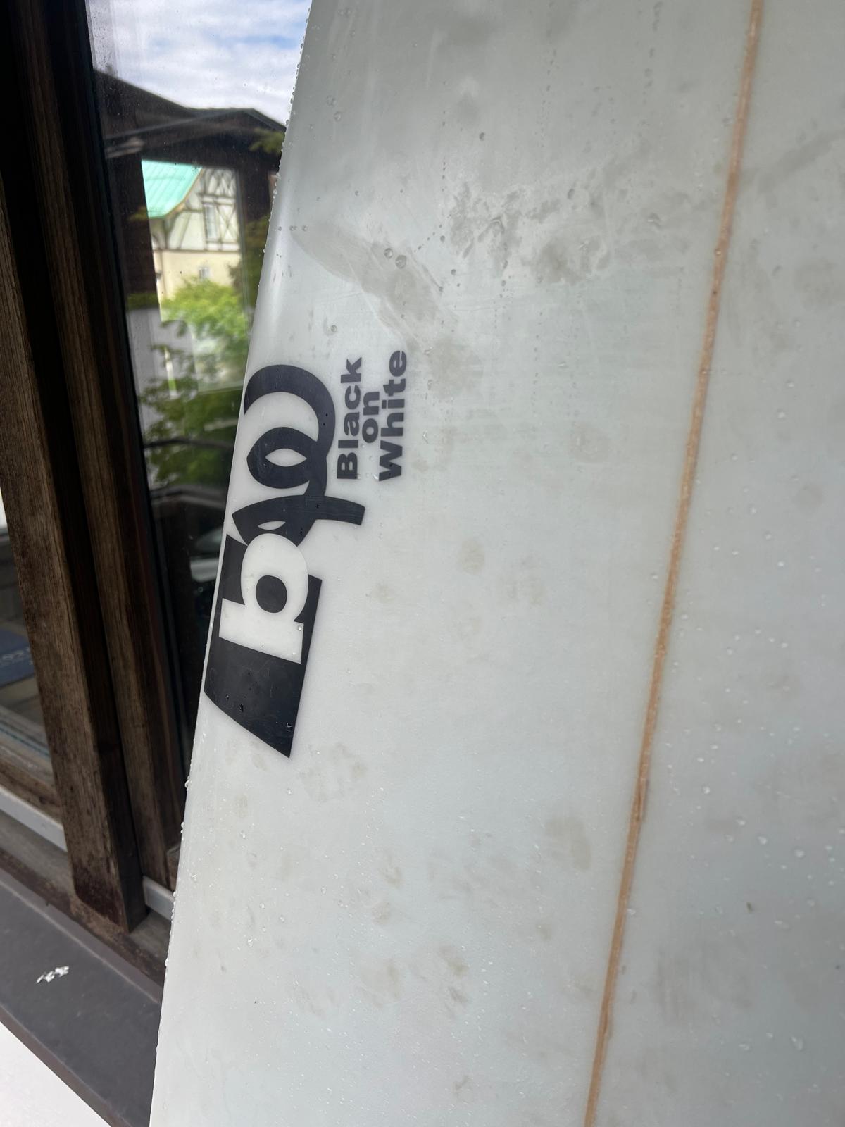 Surfboard mid length Black on White 6'4 – Bild 2